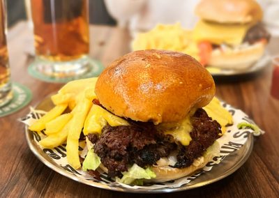 American style burger in Spain at Aires Burger Bar in Alicante