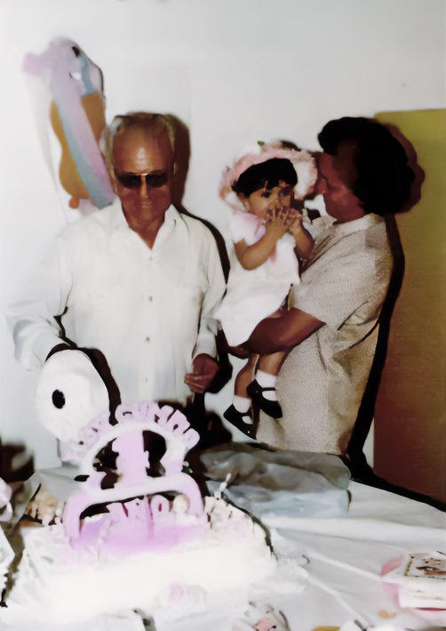 Spanish heritage - Amalia 1st Birthday with Abuelito & Abuelita