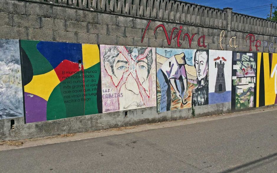 Hero of the First Spanish Republic - del Riego mural in Tuña 1