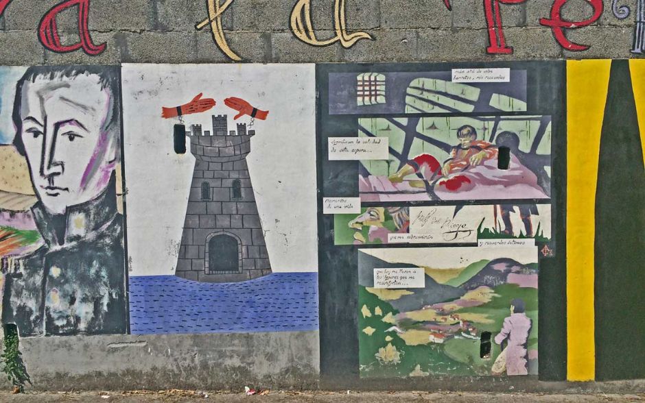 Hero of the First Spanish Republic - del Riego mural in Tuña 2