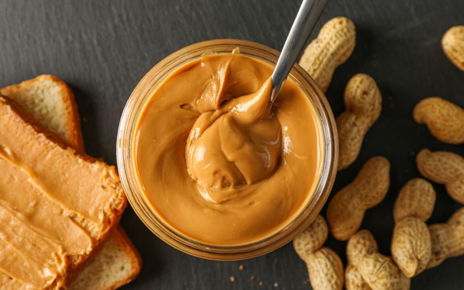 Peanut Butter Recipe Overhead Jar View