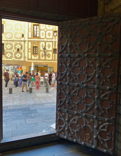 Barcelona's Gothic Quarter - Entrance to the Basilica de Santa Maria del Mar