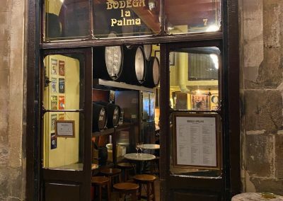 Barcelona's Gothic Quarter - entrance to Bodega la Palma
