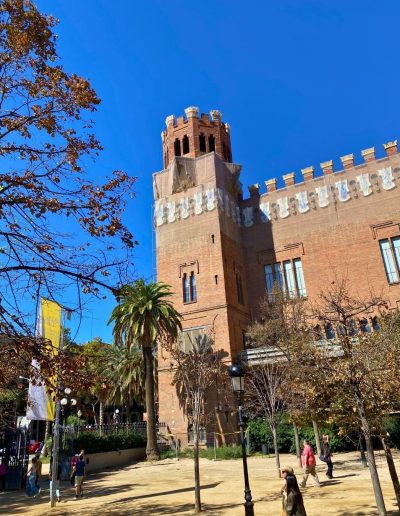Barcelona's Gothic Quarter - the Castle of Three Dragons in the city park