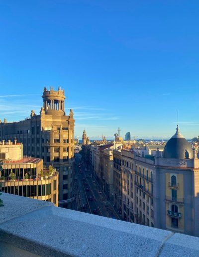 Barcelona's Gothic Quarter - city and sea view from rooftop of H10 Montcada