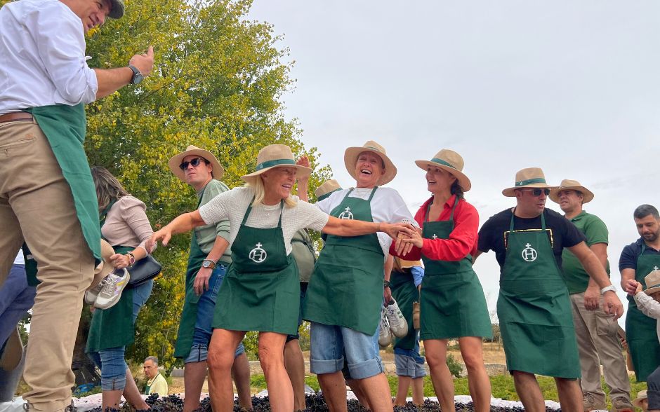 Grape Harvest Festival in Spain - Stomping Grapes 1